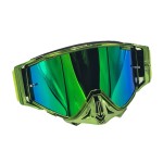 Ski, snowboard, motorcycling, cycling goggles, unisex, bright green frame, multicolor lens, O11GBMN